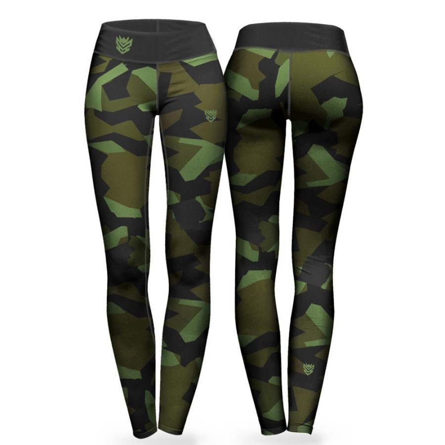 Kobieta Proudest | Legginsy Damskie Camo-N13 Green