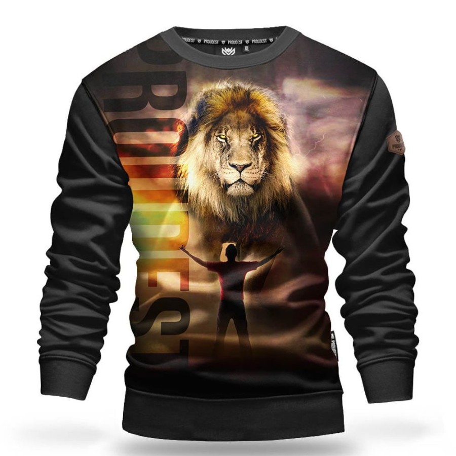 Mezczyzna Proudest | Bluza Klasyczna Mix Lion Black