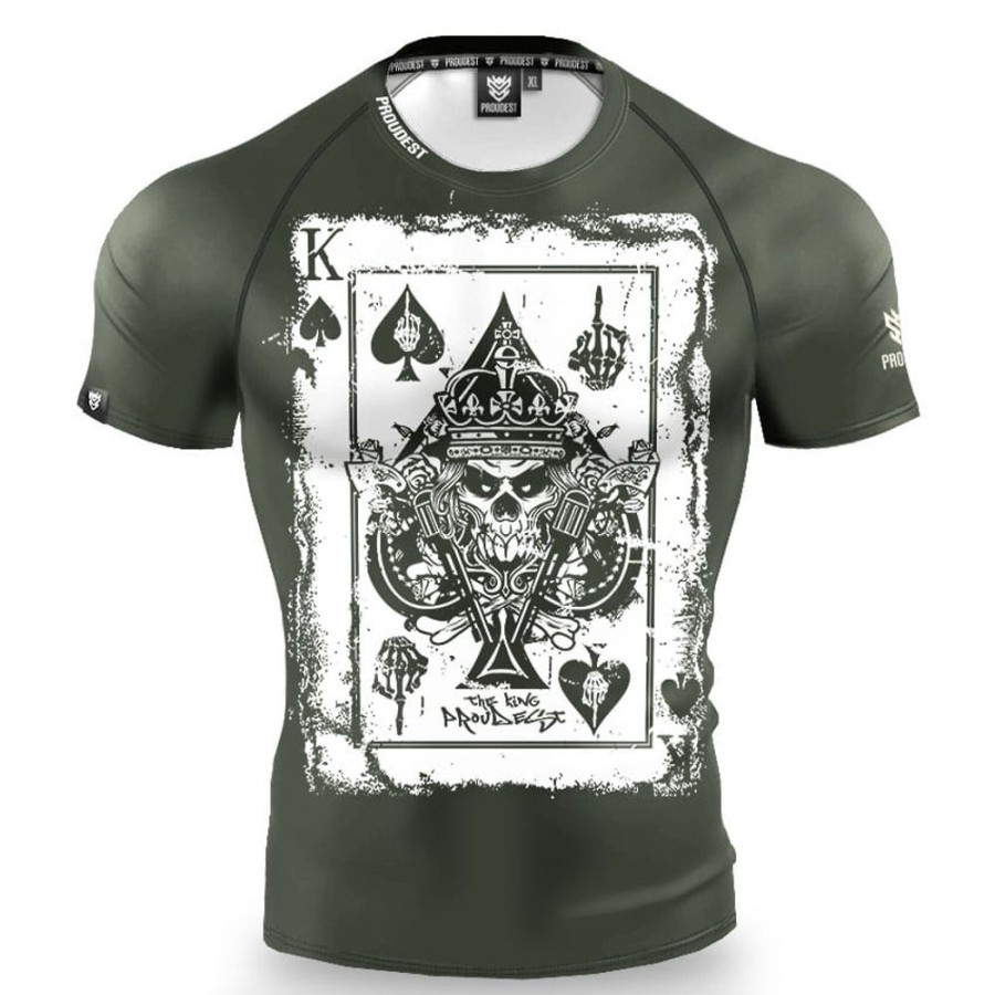 Mezczyzna Proudest | Rashguard Krotki King Card Green