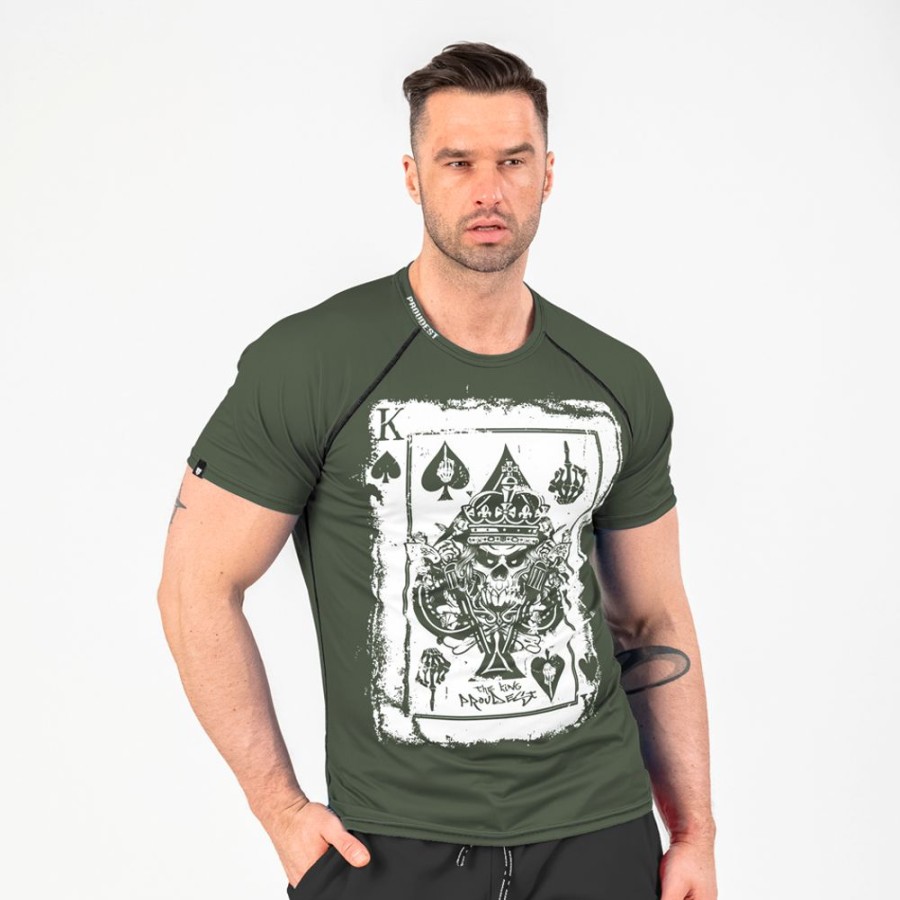 Mezczyzna Proudest | Rashguard Krotki King Card Green