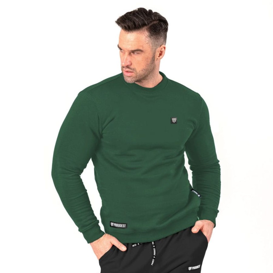 Mezczyzna Proudest | Bluza Klasyczna Dark Green Pro