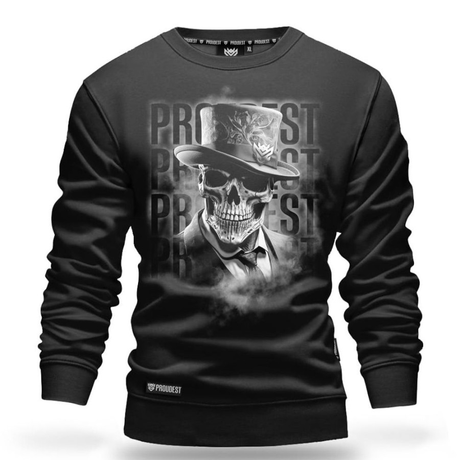 Mezczyzna Proudest | Bluza Klasyczna Gentleman Skull Black