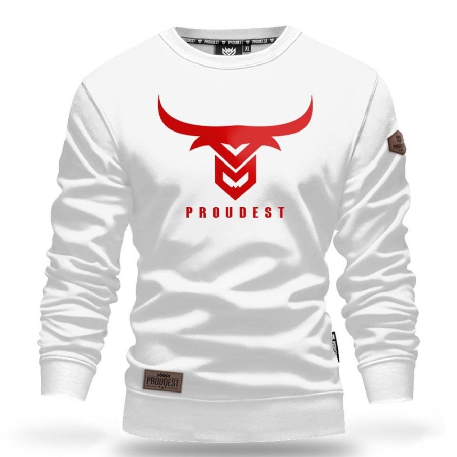 Mezczyzna Proudest | Bluza Klasyczna Bull White