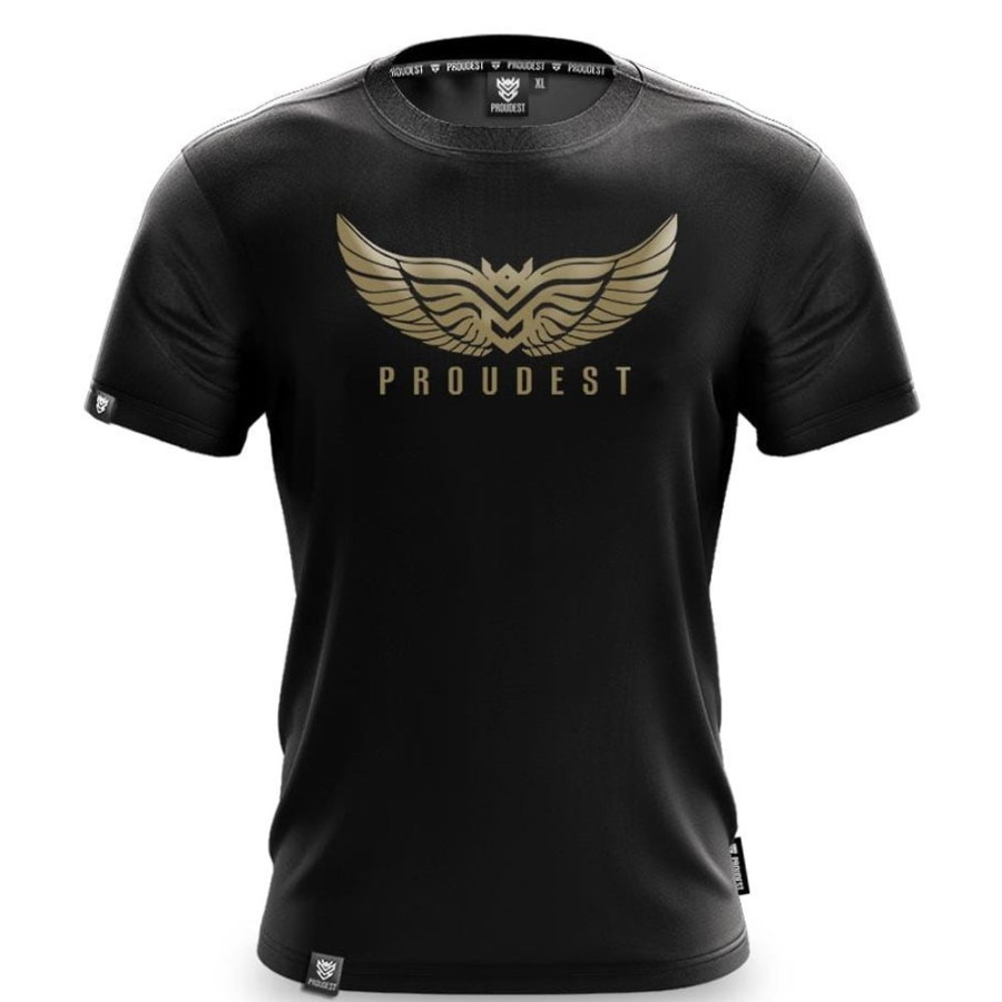 Mezczyzna Proudest | Koszulka Bawelniana Wings Black