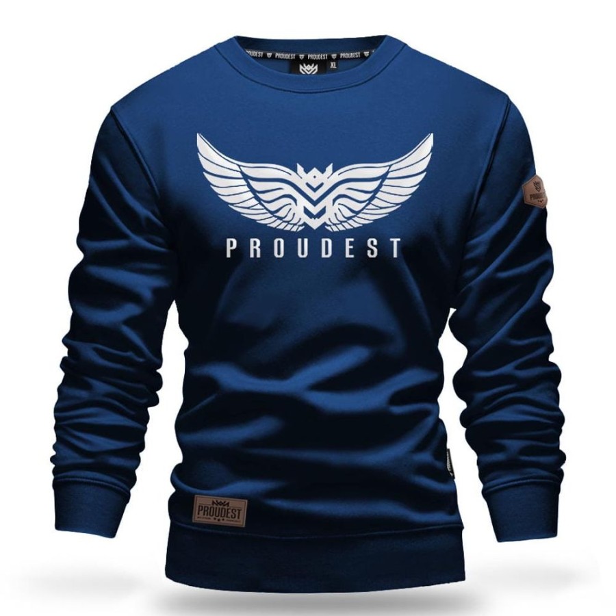 Mezczyzna Proudest | Bluza Klasyczna Wings Dark Blue