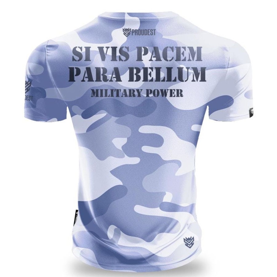 Mezczyzna Proudest | Koszulka Slim Military Power Camo Blue