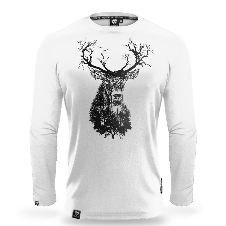 Mezczyzna Proudest | Longsleeve Deep Forest Deer White