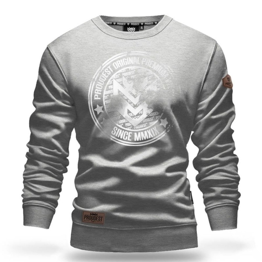 Mezczyzna Proudest | Bluza Klasyczna Original Light Grey Melange