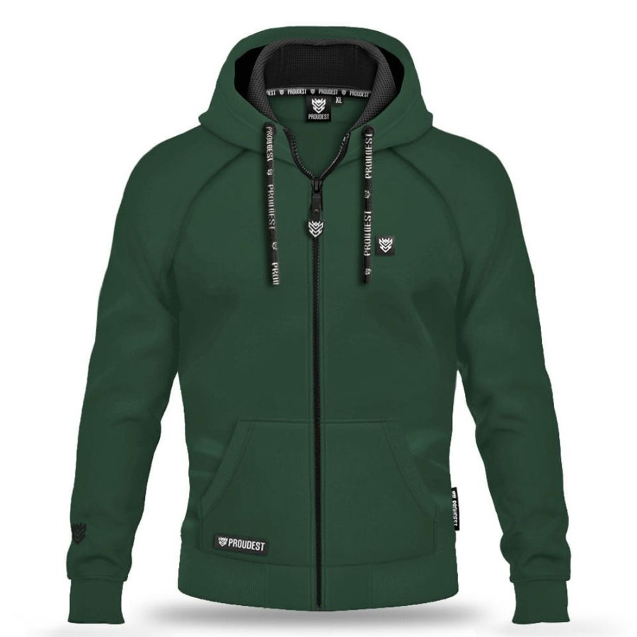 Mezczyzna Proudest | Bluza Rozpinana Dark Green Pro