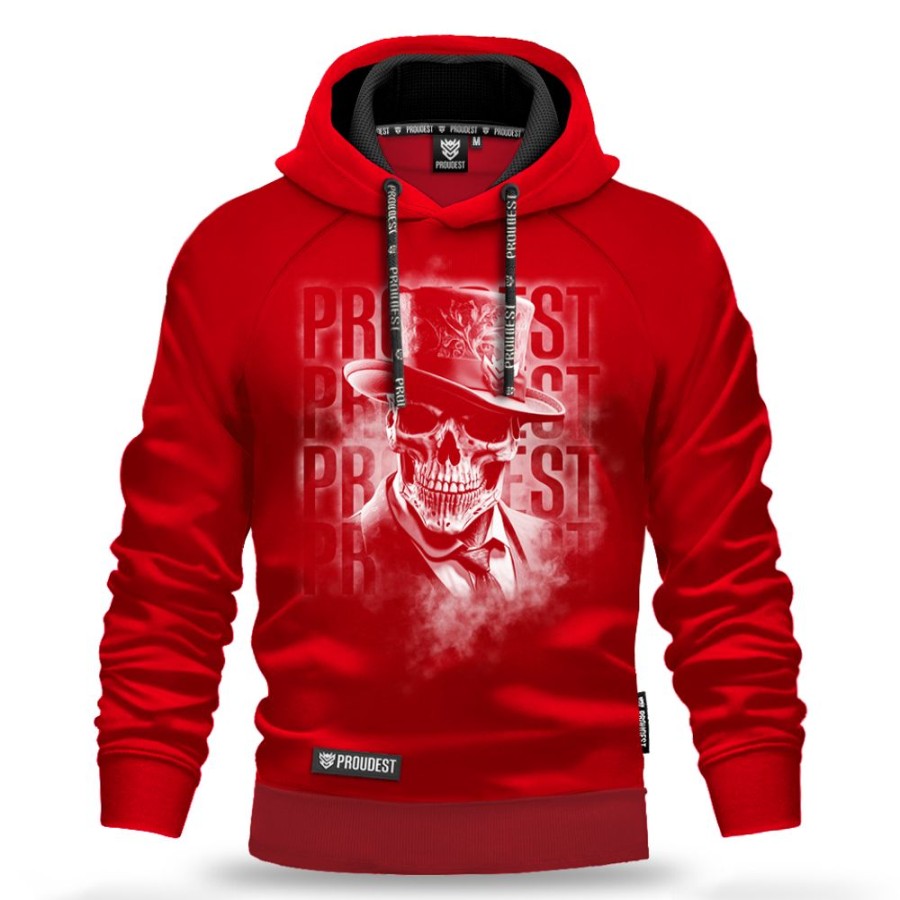 Mezczyzna Proudest | Bluza Z Kapturem Gentleman Skull Red