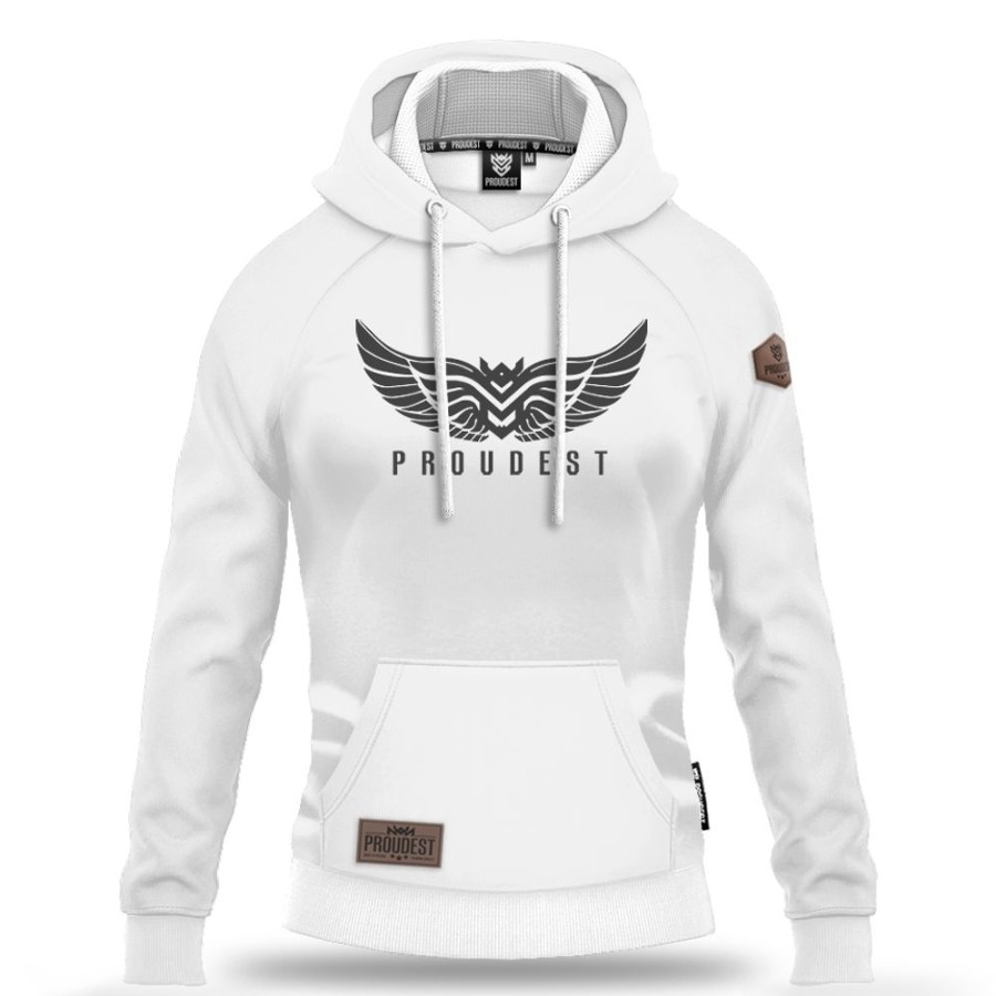 Kobieta Proudest | Bluza Kangurka Damska Wings White