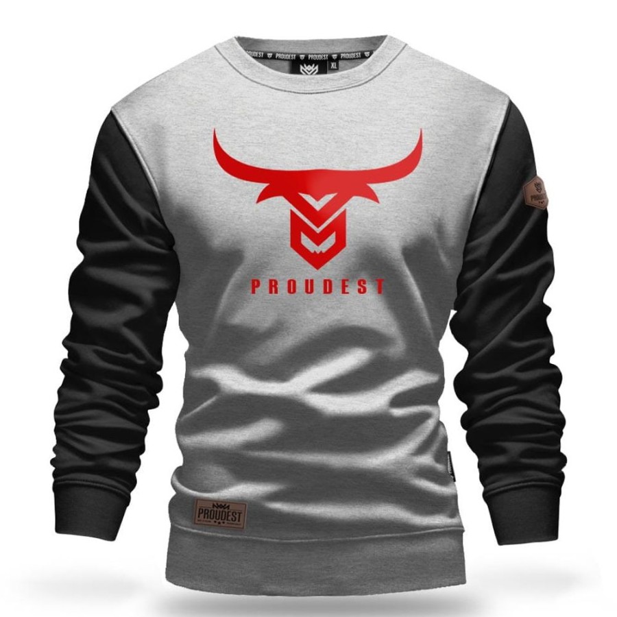 Mezczyzna Proudest | Bluza Klasyczna Bull Black&Gray