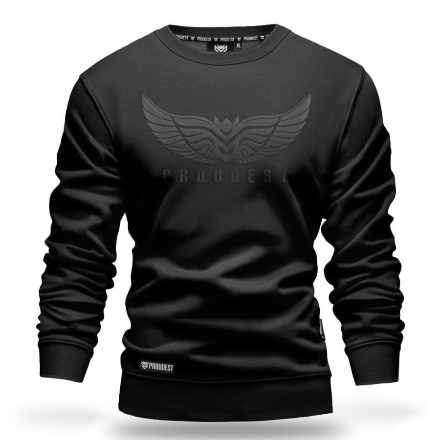 Mezczyzna Proudest | Bluza Klasyczna Wings All Black