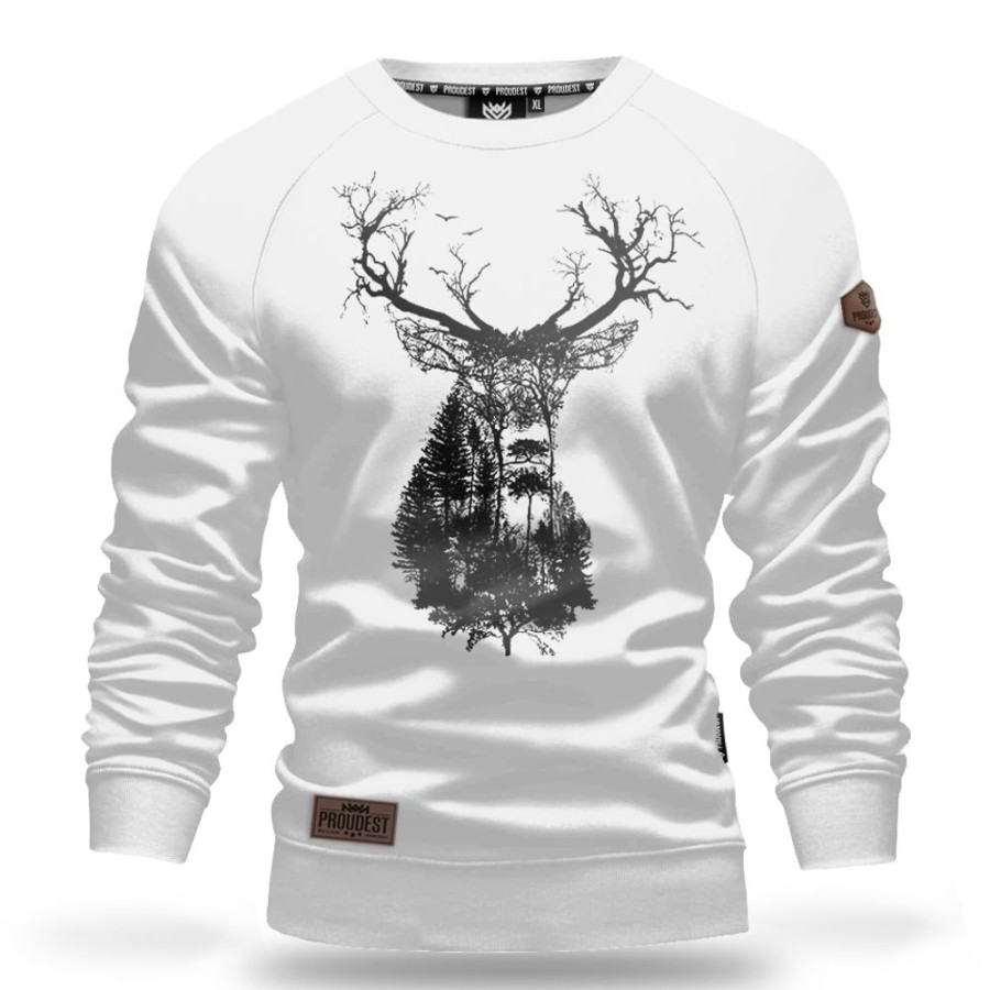 Mezczyzna Proudest | Bluza Klasyczna Deep Forest Deer White