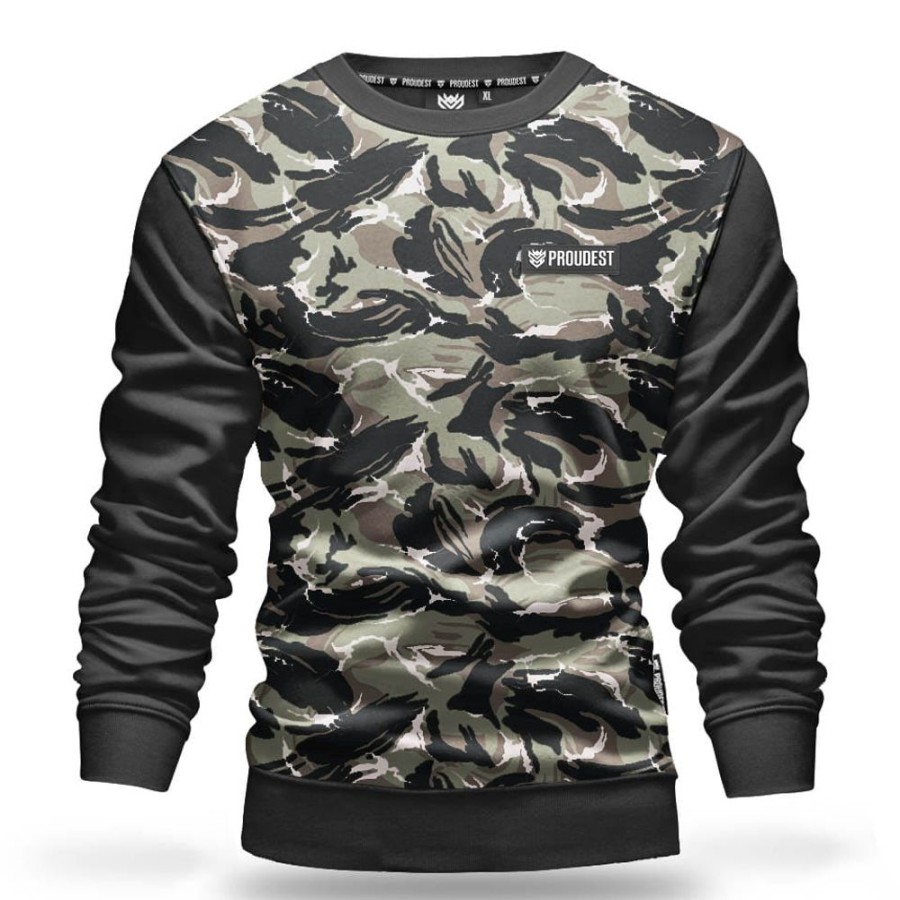 Mezczyzna Proudest | Bluza Klasyczna Mix Camo12 Black