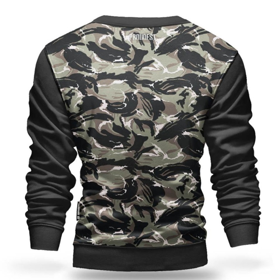 Mezczyzna Proudest | Bluza Klasyczna Mix Camo12 Black