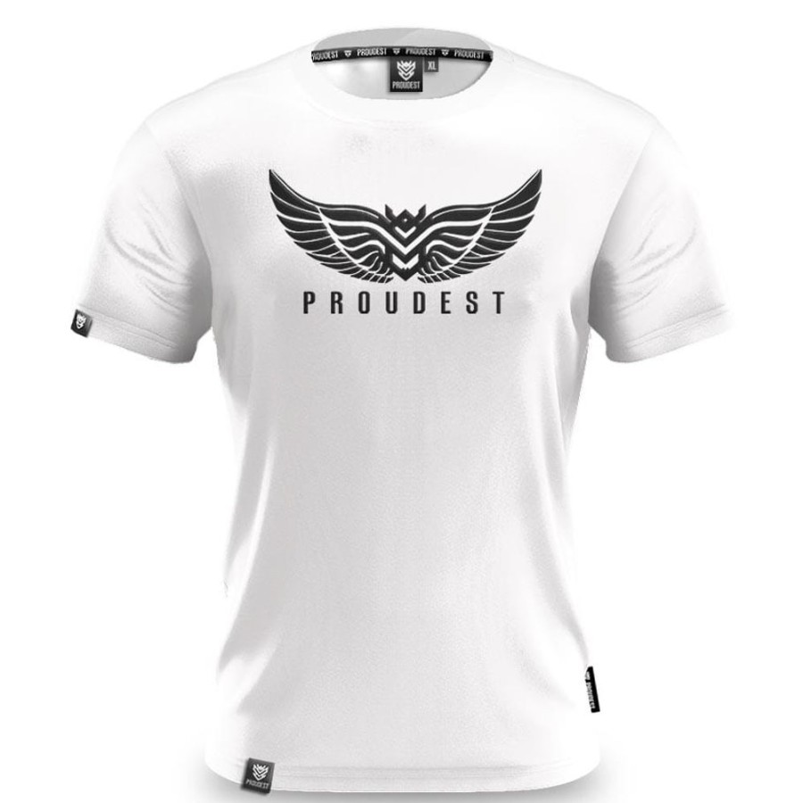 Mezczyzna Proudest | Koszulka Bawelniana Wings White