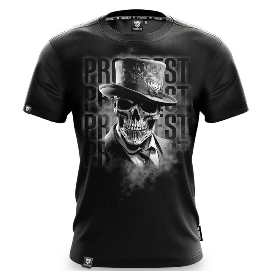 Mezczyzna Proudest | Koszulka Bawelniana Gentleman Skull Black