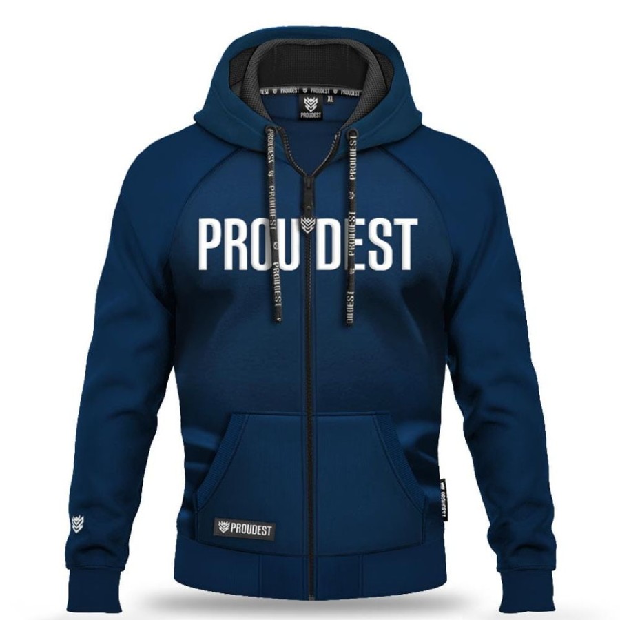 Mezczyzna Proudest | Bluza Rozpinana Dark Blue Big Logo