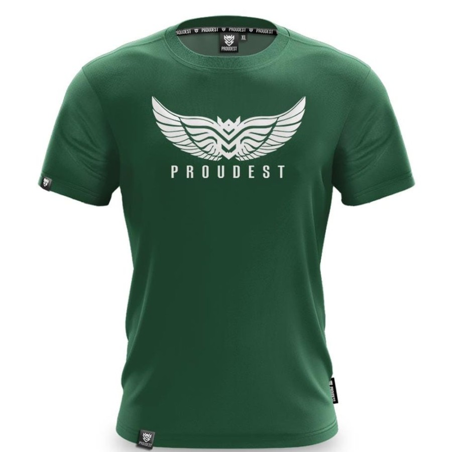 Mezczyzna Proudest | Koszulka Bawelniana Wings Dark Green