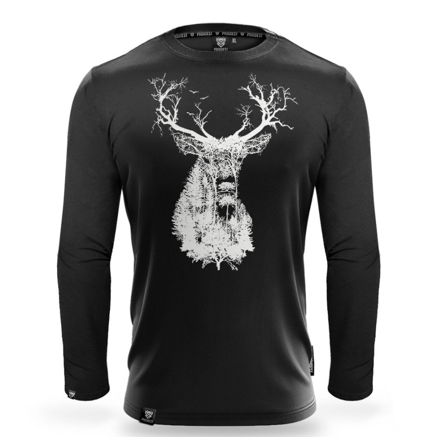 Mezczyzna Proudest | Longsleeve Deep Forest Deer Black