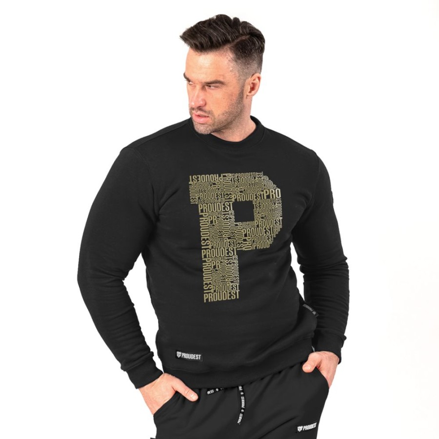 Mezczyzna Proudest | Bluza Klasyczna P Gold Black