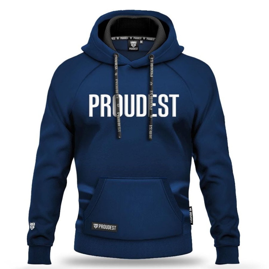 Mezczyzna Proudest | Bluza Kangurka Big Logo Dark Blue