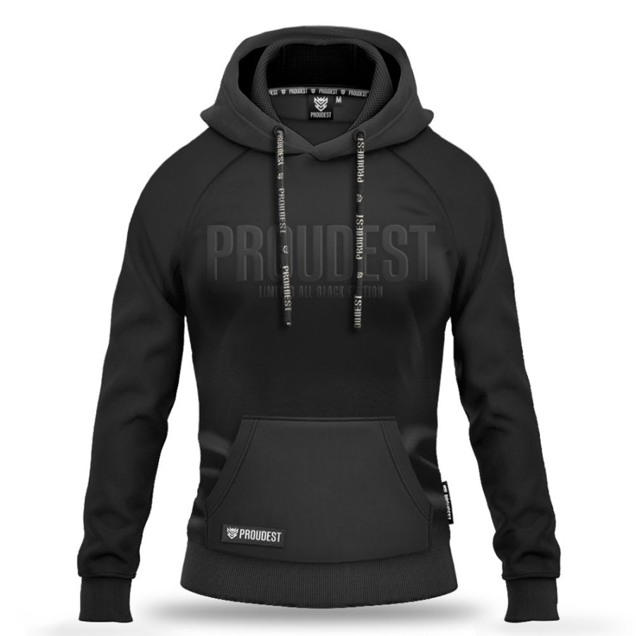 Kobieta Proudest | Bluza Kangurka Damska All Black