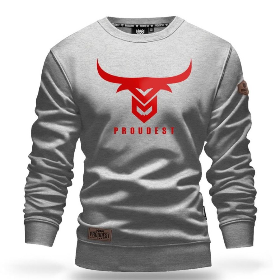 Mezczyzna Proudest | Bluza Klasyczna Bull Gray