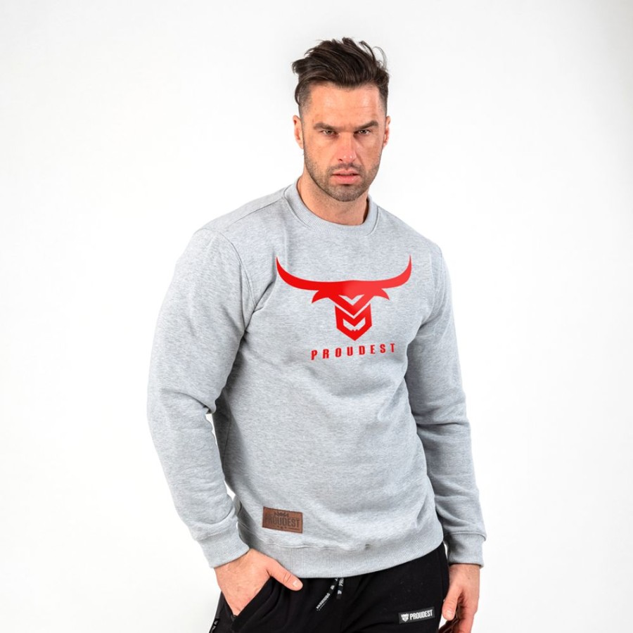 Mezczyzna Proudest | Bluza Klasyczna Bull Gray