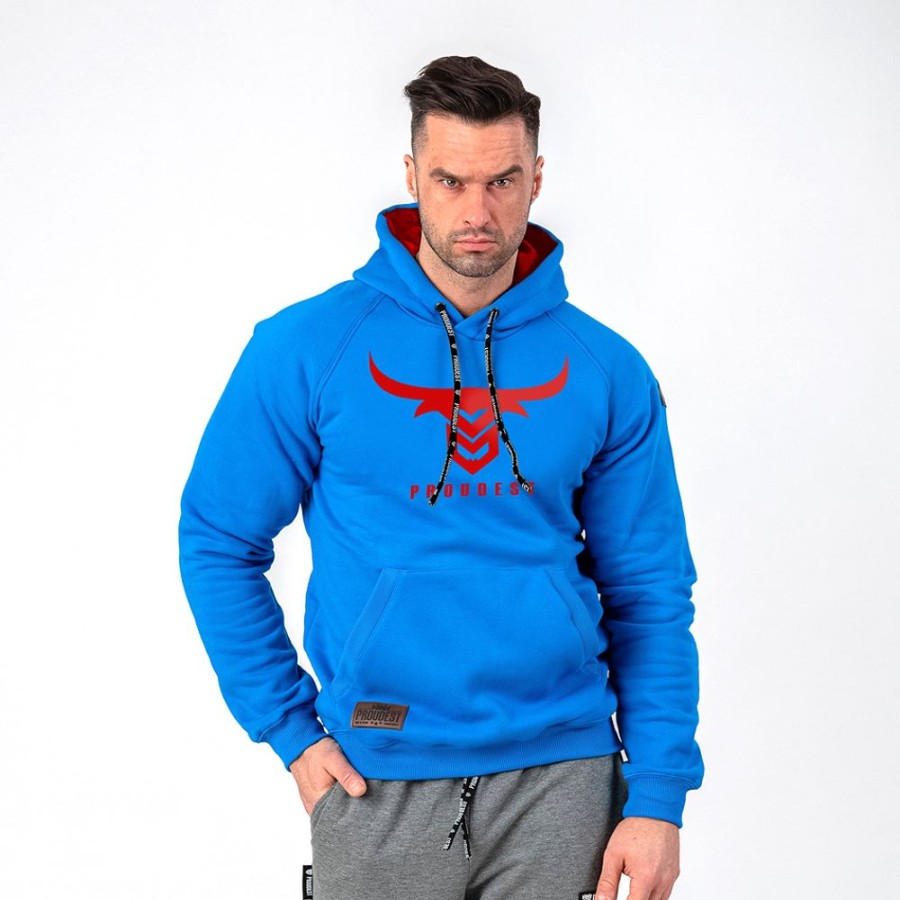 Mezczyzna Proudest | Bluza Kangurka Bull Blue