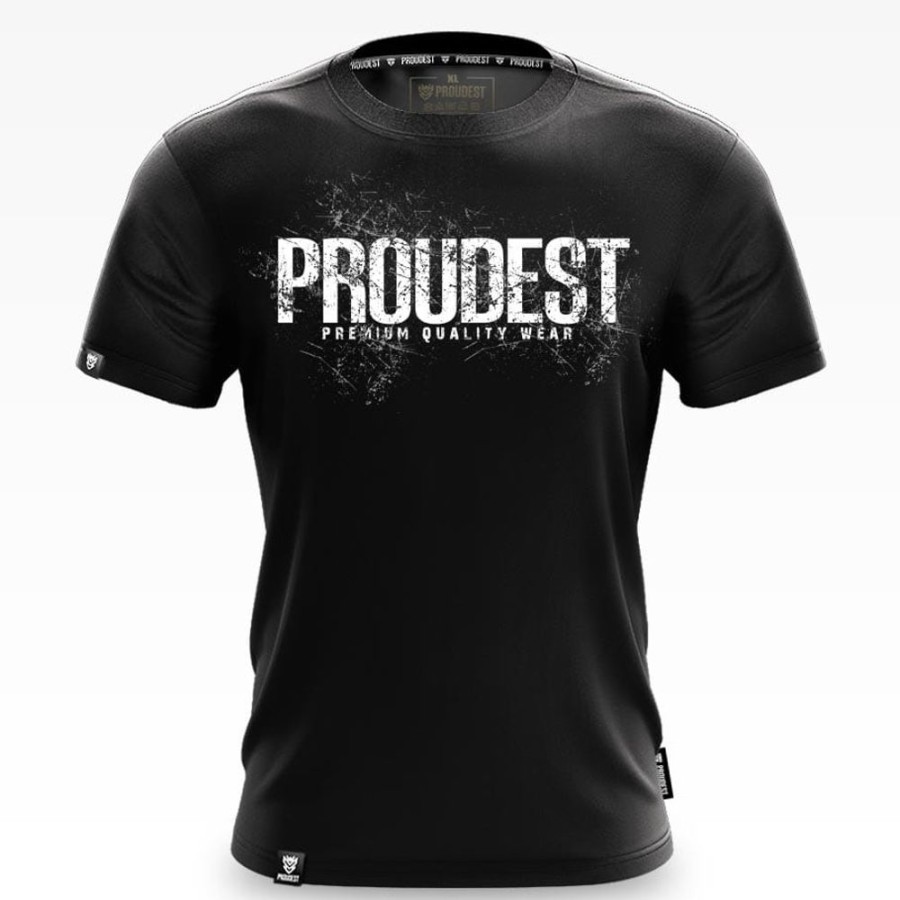 Mezczyzna Proudest | Koszulka Bawelniana Premium Mono Black