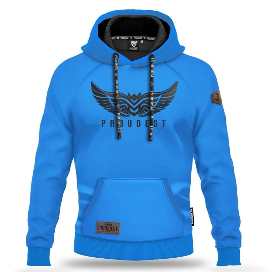 Mezczyzna Proudest | Bluza Kangurka Wings Blue