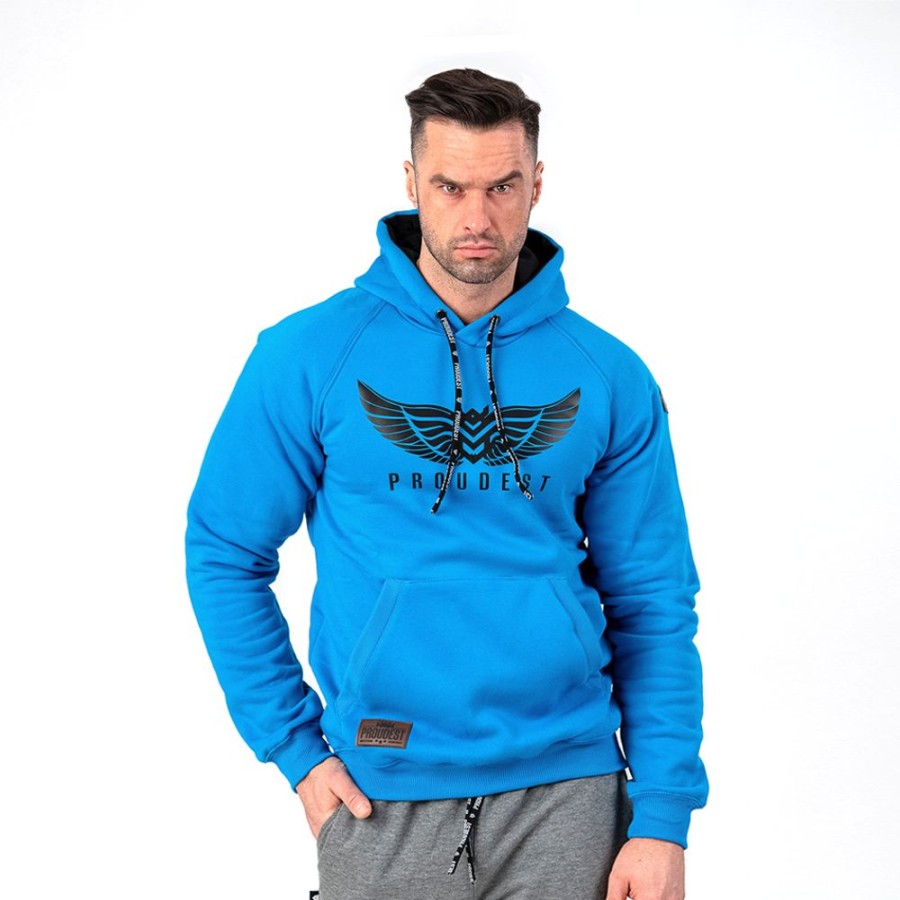 Mezczyzna Proudest | Bluza Kangurka Wings Blue