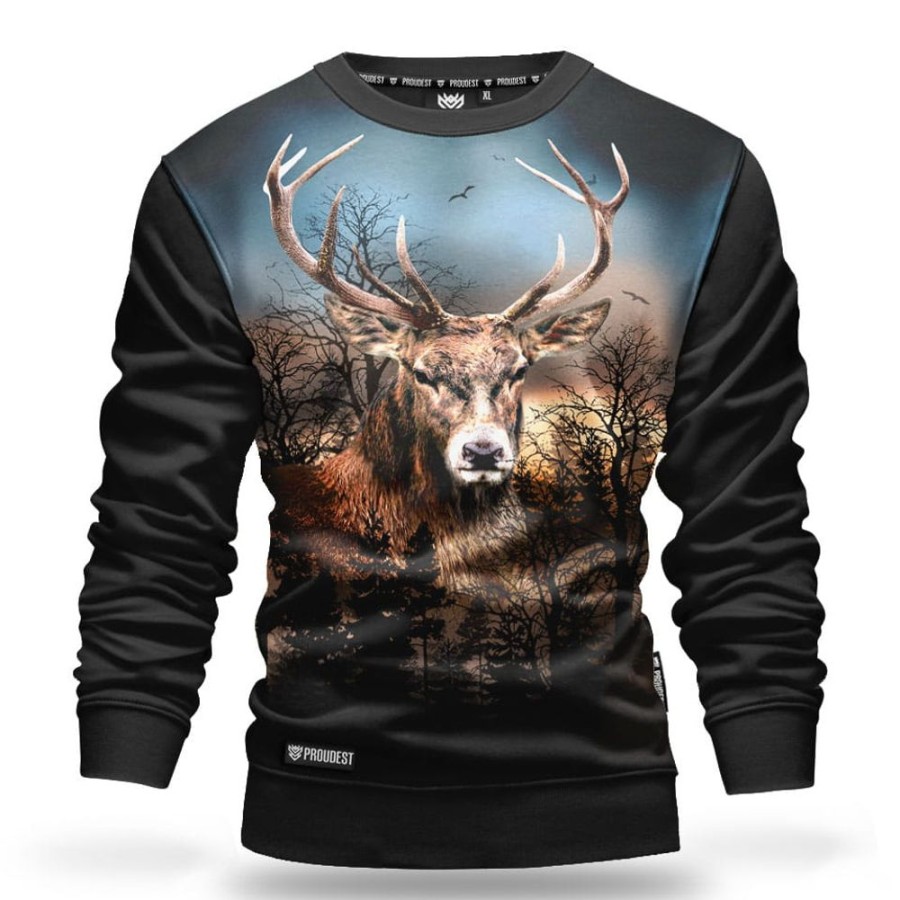 Mezczyzna Proudest | Bluza Klasyczna Mix Wild Deer Blue