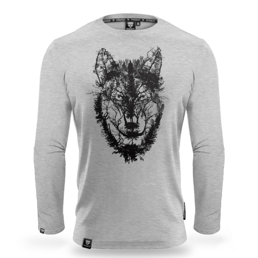 Mezczyzna Proudest | Longsleeve Deep Forest Wolf Gray