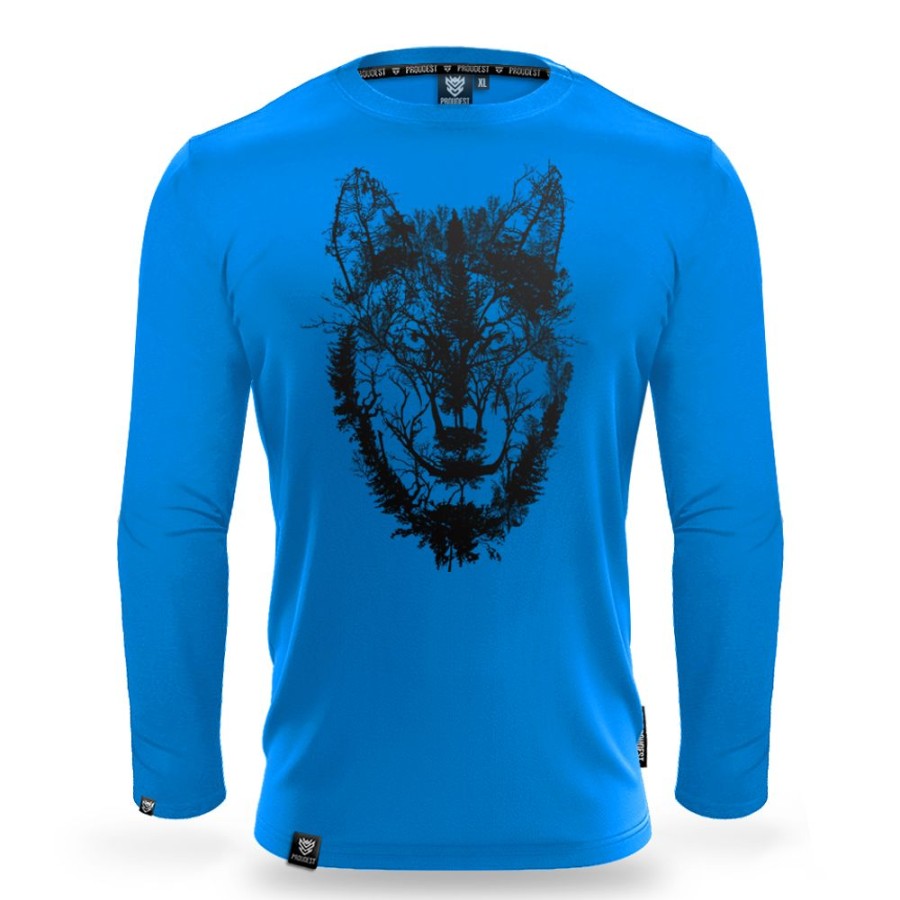 Mezczyzna Proudest | Longsleeve Deep Forest Wolf Blue