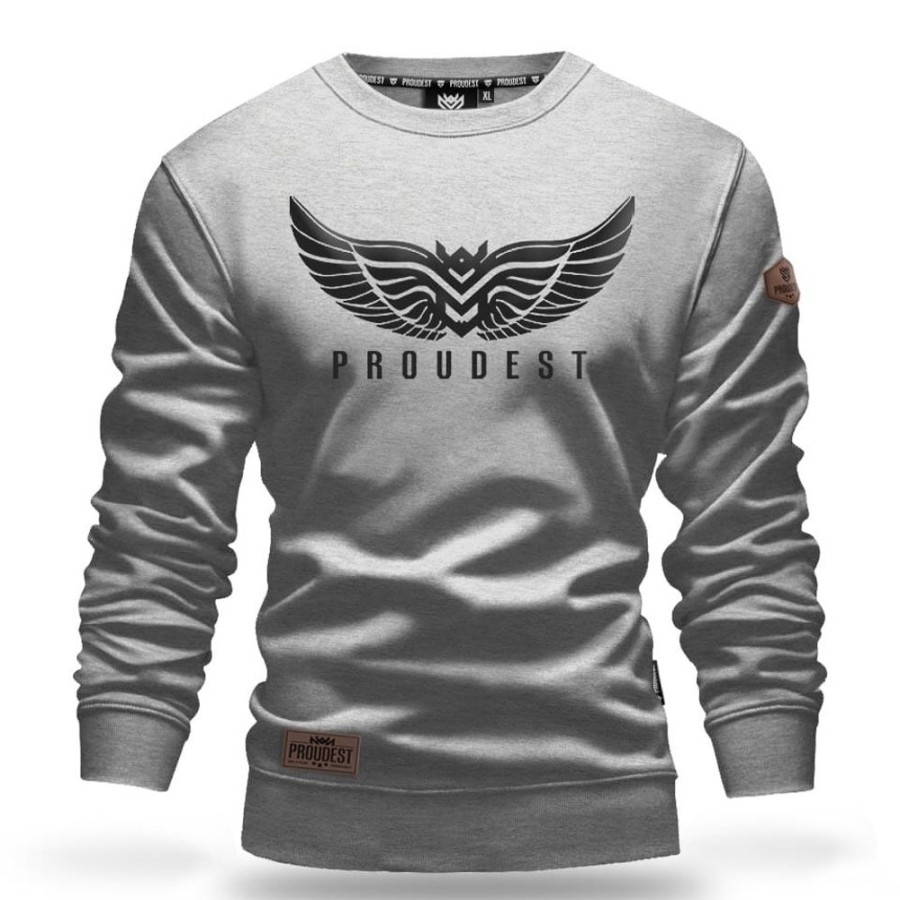 Mezczyzna Proudest | Bluza Klasyczna Wings Gray