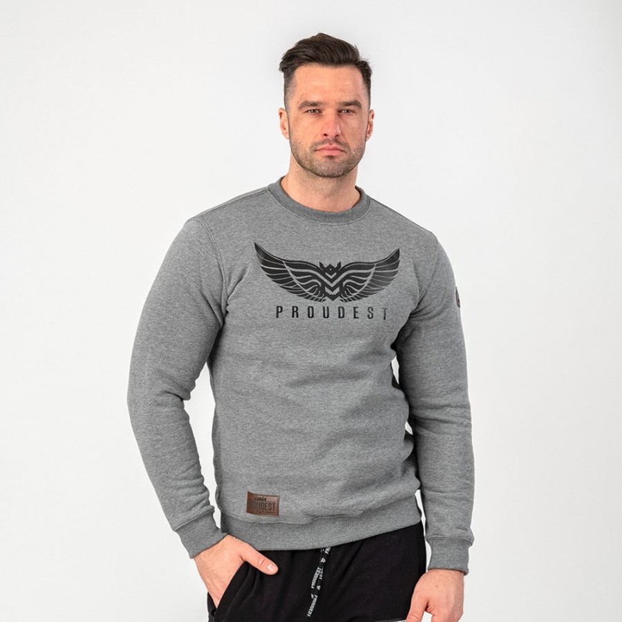 Mezczyzna Proudest | Bluza Klasyczna Wings Gray