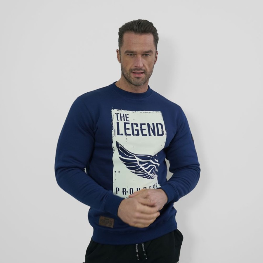 Mezczyzna Proudest | Bluza Klasyczna The Legend Dark Blue