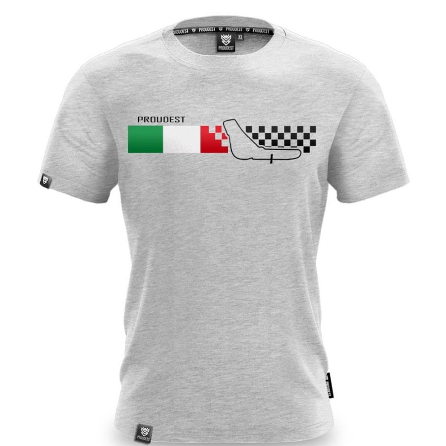 Mezczyzna Proudest | Koszulka Bawelniana Italian Gp Gray Melange