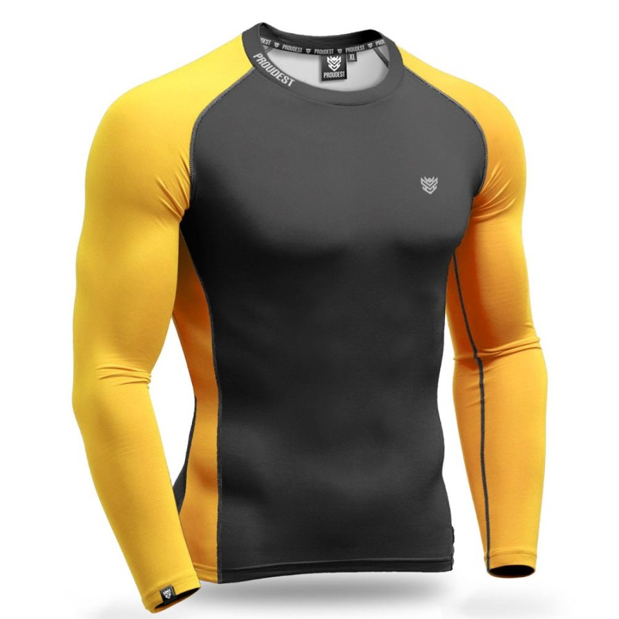 Mezczyzna Proudest | Rashguard Dlugi Rekaw Black & Yellow