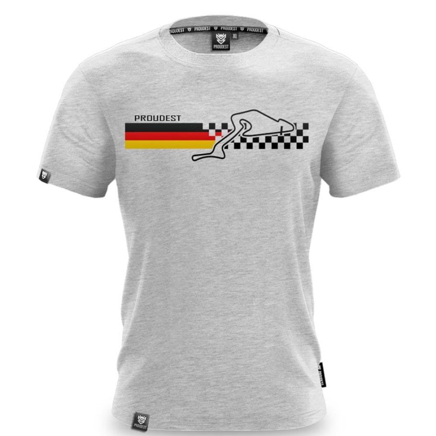 Mezczyzna Proudest | Koszulka Bawelniana German Gp Gray Melange