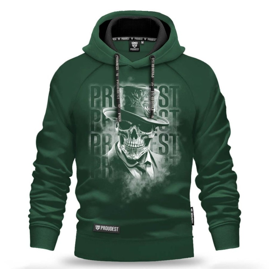 Mezczyzna Proudest | Bluza Z Kapturem Gentleman Skull Dark Green