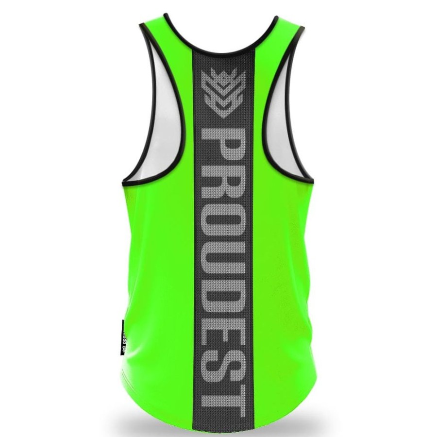 Mezczyzna Proudest | Tank Top Sportowy Run2 Green Cool