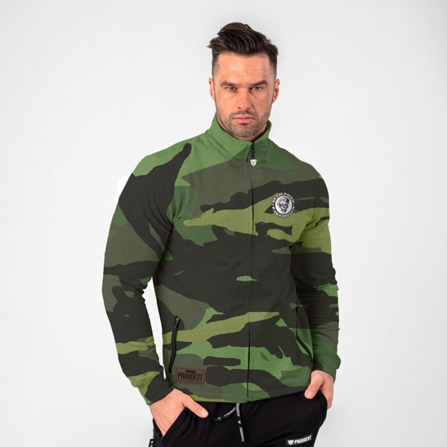 Mezczyzna Proudest | Bluza Rozpinana Ze Stojka N16 Camo Green