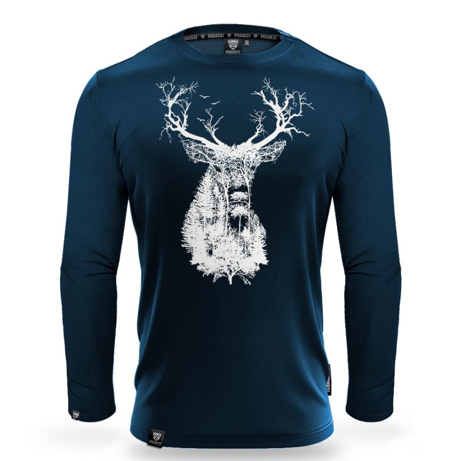 Mezczyzna Proudest | Longsleeve Deep Forest Deer Dark Blue