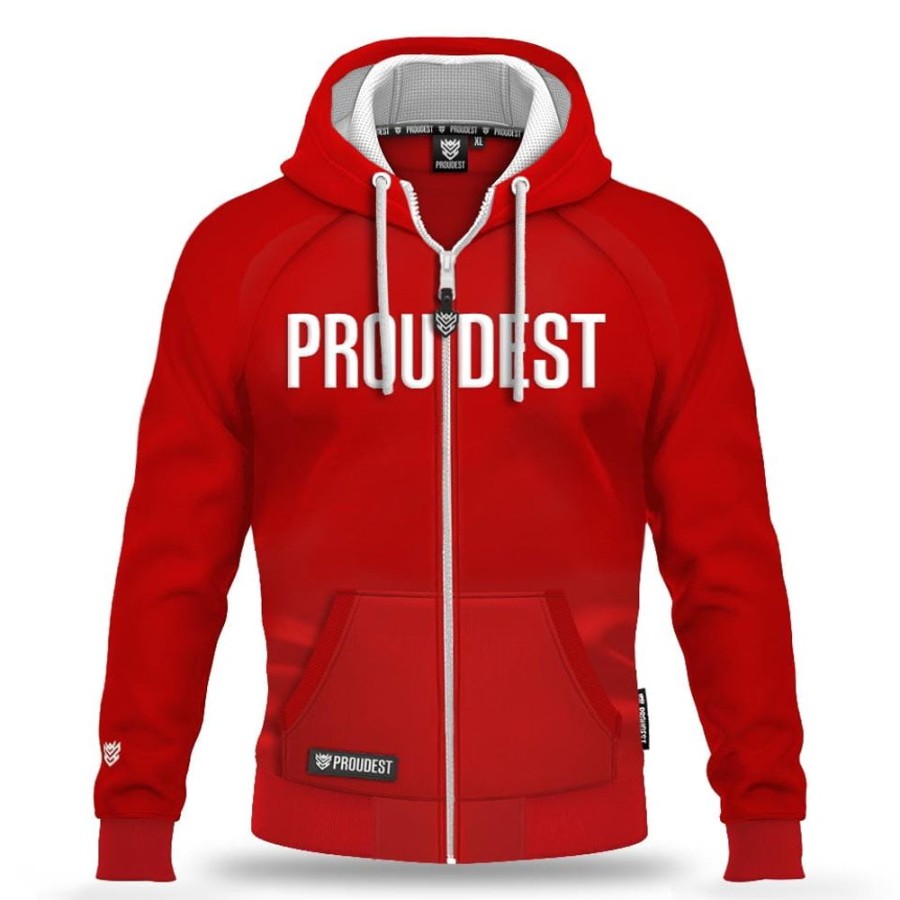 Mezczyzna Proudest | Bluza Rozpinana Red Big Logo