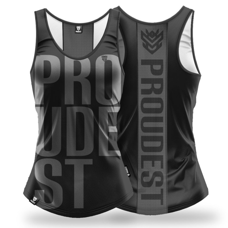 Kobieta Proudest | Tank Top Damski Sportowy Big Black