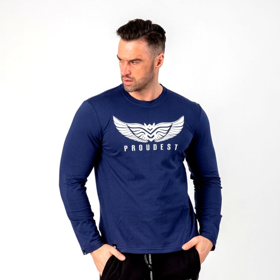 Mezczyzna Proudest | Longsleeve Wings Dark Blue